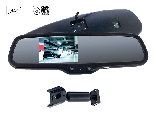 SWAT VDR-TY-05 Зеркало заднего вида 4.3" для подкл.передней и задней камеры