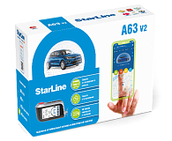 Сигнализация StarLine A63 V2 GSM ECO (брелок 1 шт)